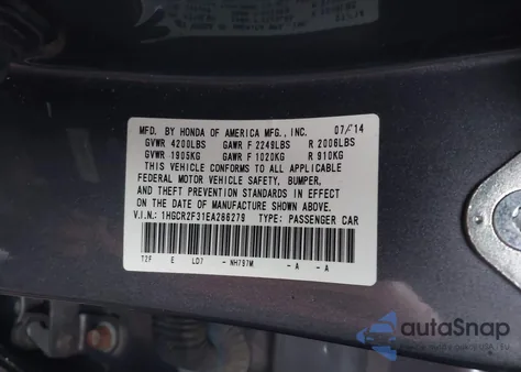 2014 Honda Accord Lx z USA, uszkodzony, nr VIN 1HGCR2F31EA286279